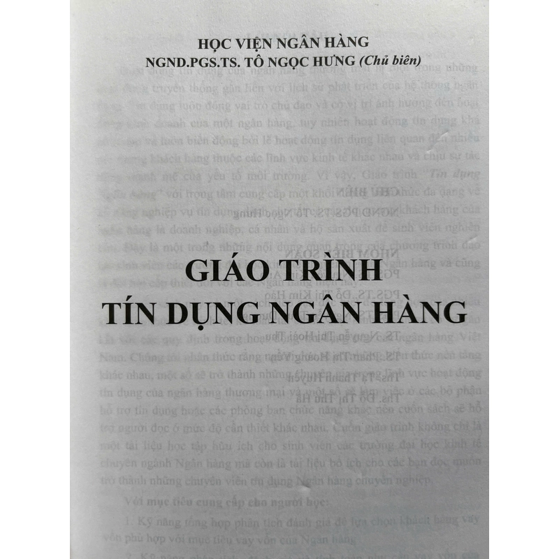 GIAÓ TRÌNH TÍN DỤNG NGÂN HÀNG 498229