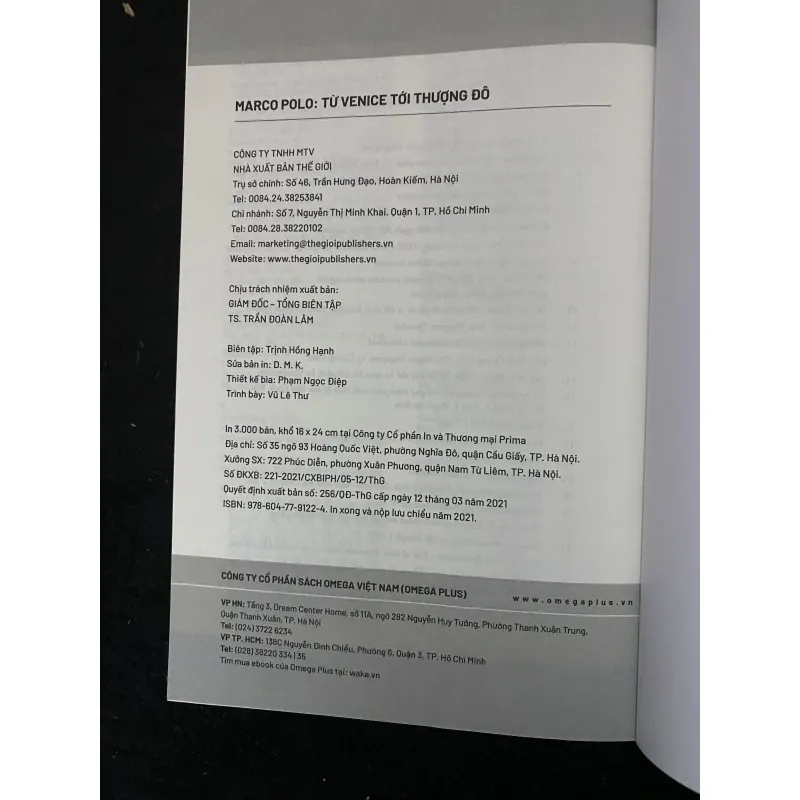 Marco Polo: Từ Venice tới Thượng Đô-Laurence Bergreen.   1030729