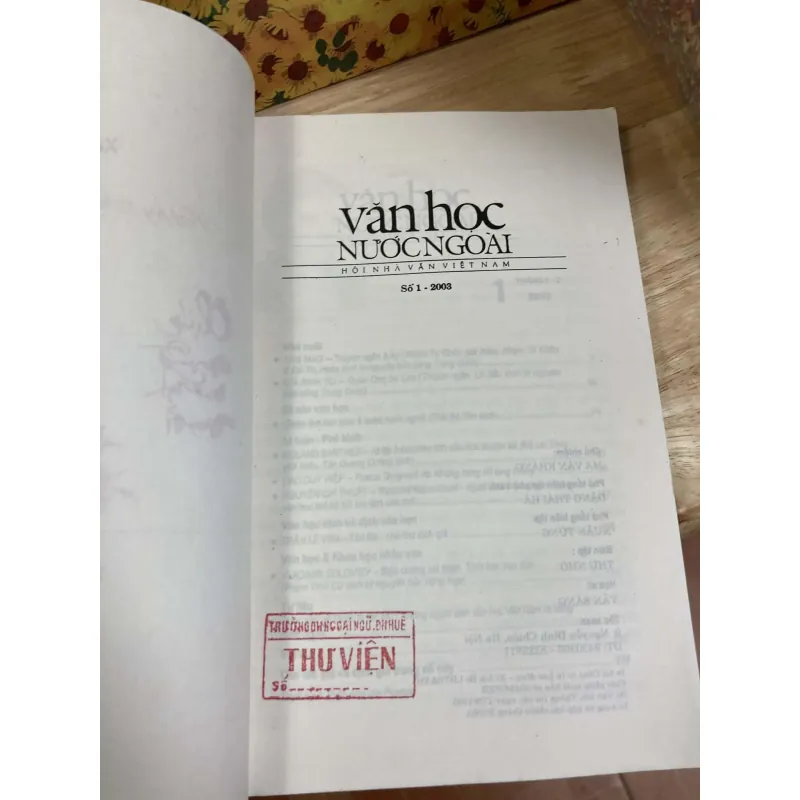 Tạp Chí Văn Học Nước Ngoài - Số1, 2003 970529