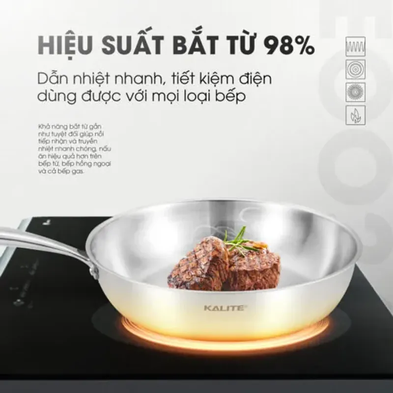 Chảo rán inox liền khối cao cấp KALITE ECO24 720978