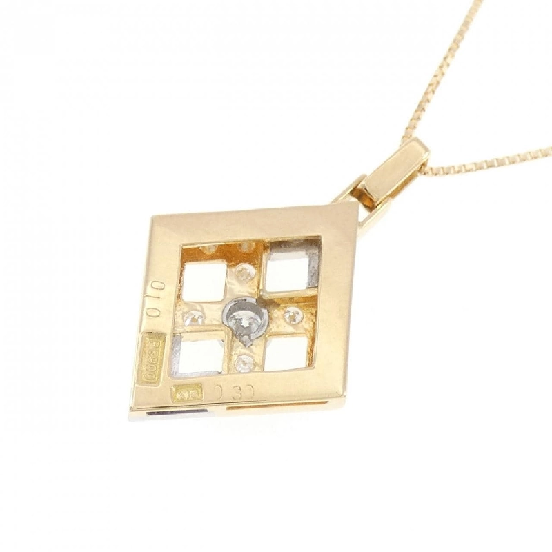 K18YG/PT900 Dây chuyền kim cương 0.10CT - Hàng hiệu Chính hãng 861037