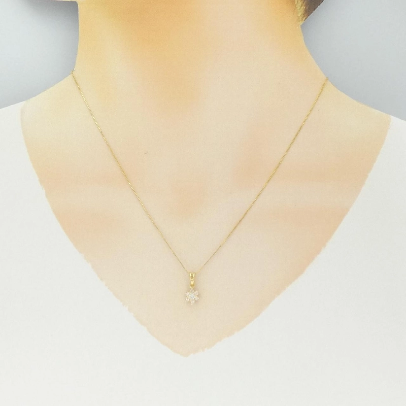 K18YG/750YG Dây chuyền kim cương - Hàng hiệu Authentic 858415