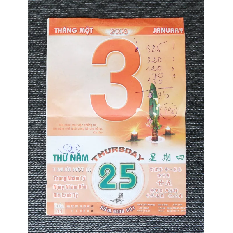 Tờ lịch rời Bloc xưa (Năm 2008) 8134