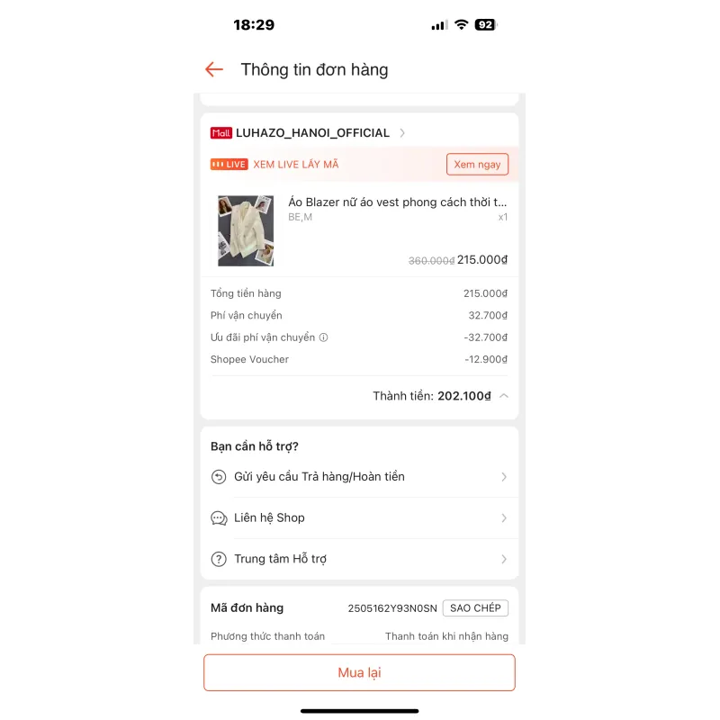 Áo blazer nữ size M 747394