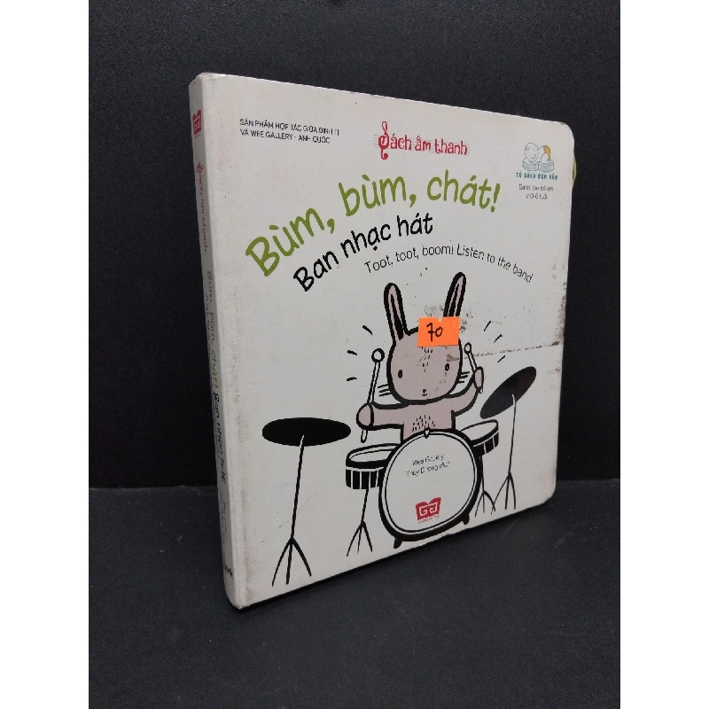 Sách âm thanh Bùm, bùm, chát ! Ban nhạc hát mới 70% bẩn bìa, bìa cứng HCM2110 Wee Gallery MẸ VÀ BÉ 917820