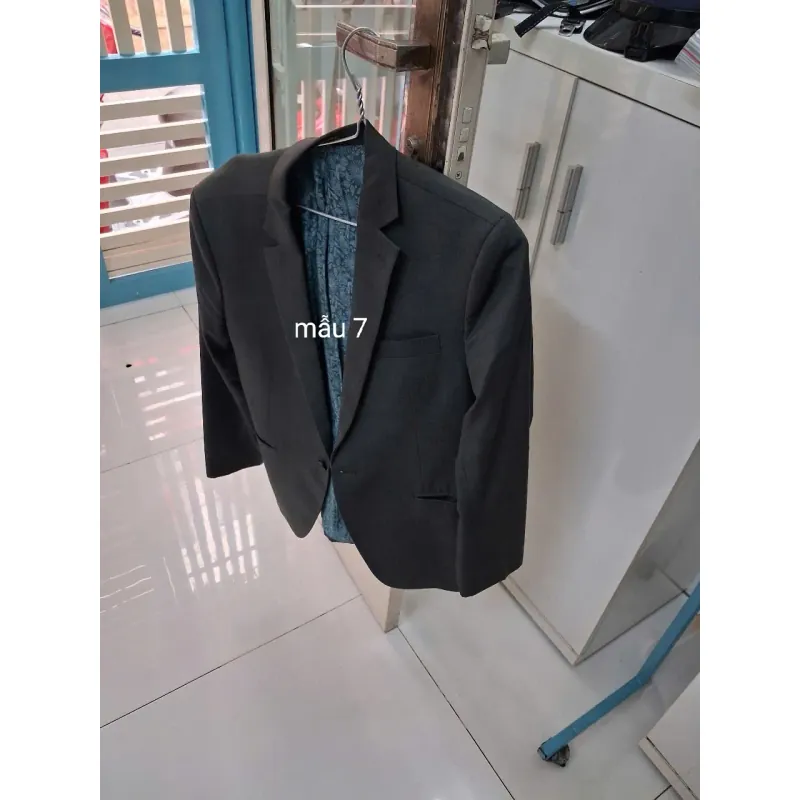 Áo vest nam cổ trang trọng phối túi bên áo màu xám, đen, xanh bộ 3 mẫu 798980