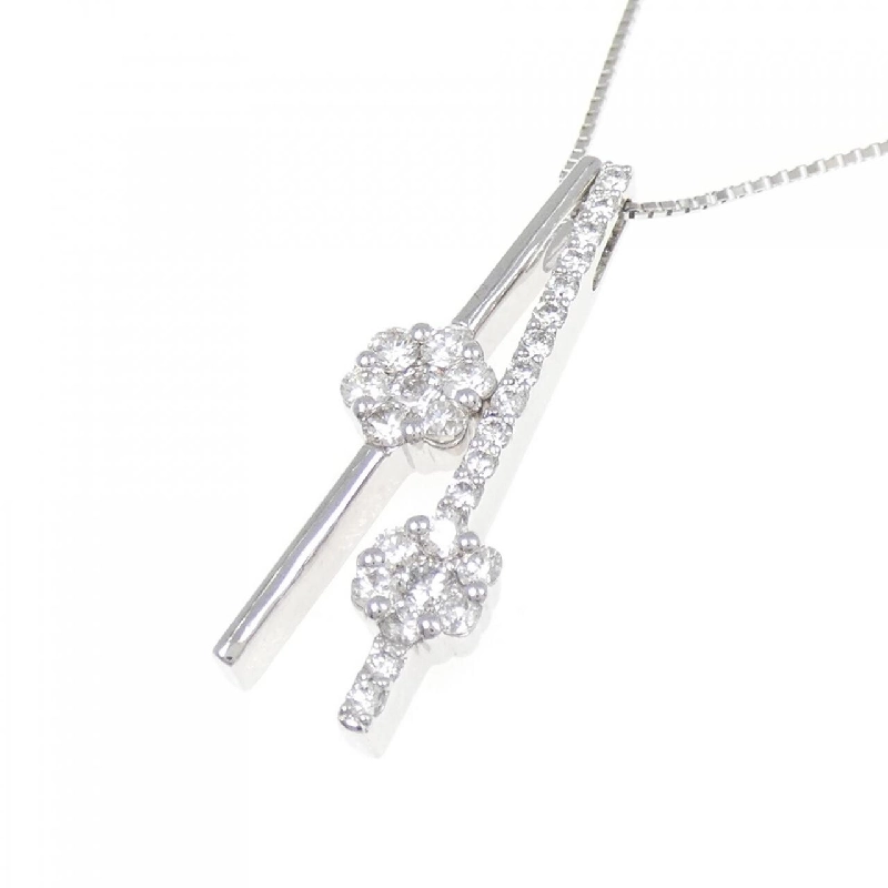 K18WG Hoa Hồng Kim Cương Dây Chuyền 0.70CT - Hàng hiệu Chính hãng 863207