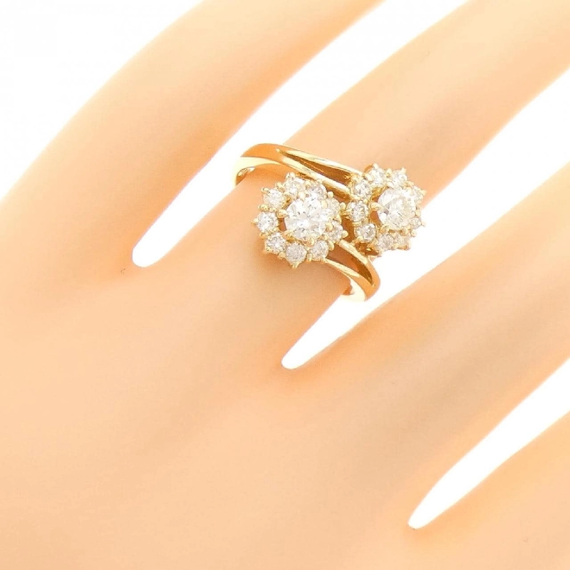 Nhẫn kim cương hoa K18YG 1.05CT 668744