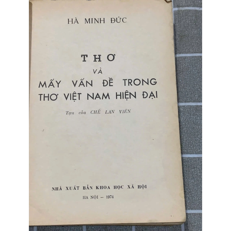 HÀ MINH ĐỨC   THƠ VÀ MẤY VẤN ĐỀ TRONG THƠ VIỆT NAM HIỆN ĐẠI  Tựa của CHẾ LAN VIÊN 545877