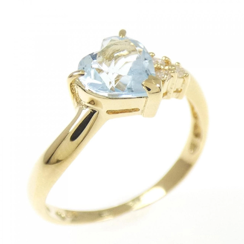 Nhẫn Blue Topaz K18YG hình trái tim 667426