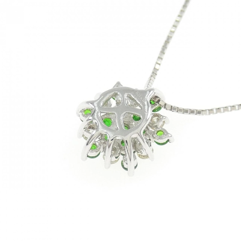 K18WG Đá Garnet Demantoid Dây Chuyền 0.46CT - Hàng hiệu Chính hãng 861001