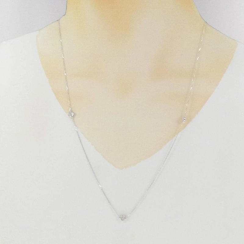 K18WG Hoa Kim Cương Dây Chuyền 0.50CT - Hàng hiệu Chính hãng 848540