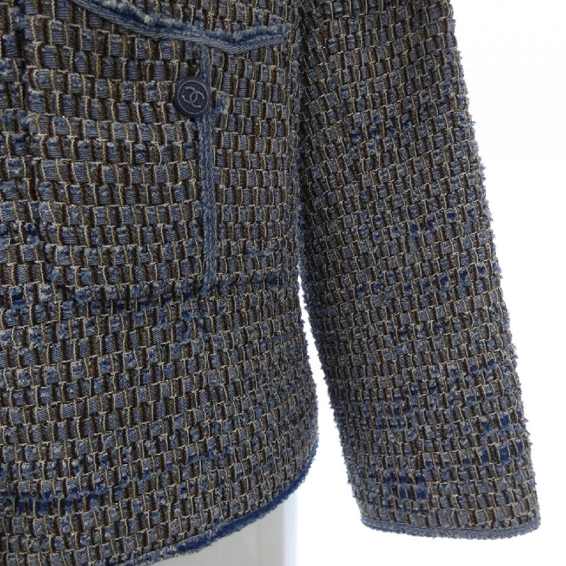 【Mã giảm giá】【Cổ điển】Áo khoác không cổ CHANEL 639790