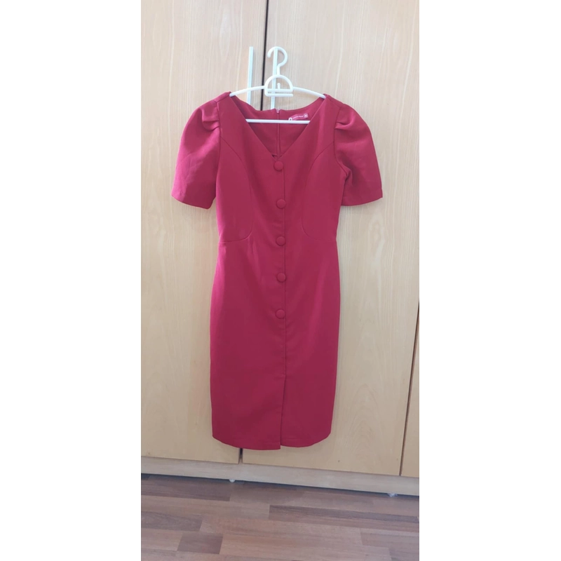 Váy đỏ công sở 545190