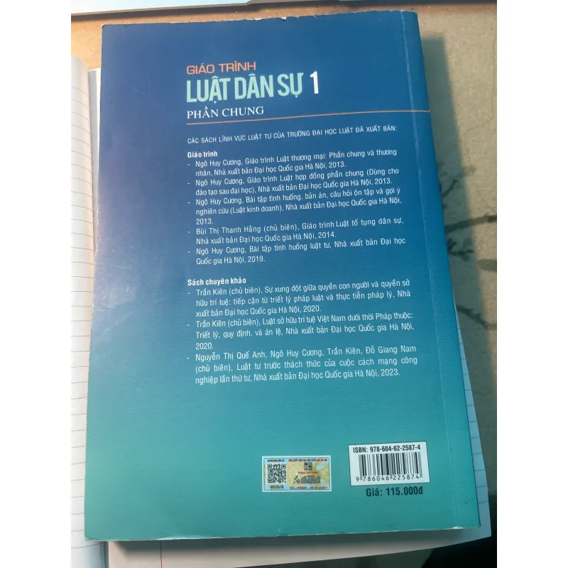 Sách Giáo Trình Luật Dân Sự 1 - Trường đại học Luật, Đại học quốc gia Hà Nội mới 90% 756959