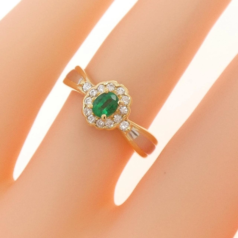 Nhẫn Emerald K18YG/PT 0.19CT - Hàng hiệu Chính hãng 855237