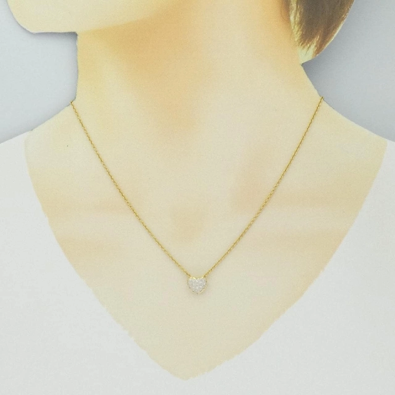 K18YG/K18WG Dây chuyền kim cương hình trái tim 0.20CT - Hàng hiệu Chính hãng 861135