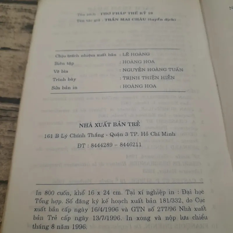 Thơ Pháp Thế kỷ 19. Song ngữ Pháp Việt. Soạn giả Trần Mai Châu 696679