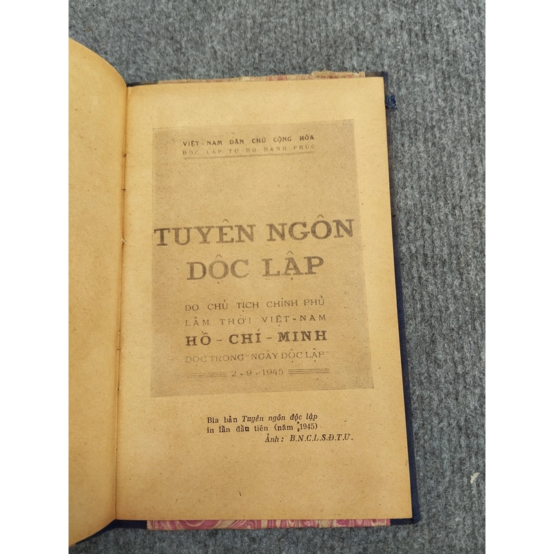 TUYÊN NGÔN ĐỘC LẬP NƯỚC VIỆT NAM DÂN CHỦ CỘNG HÒA 549081