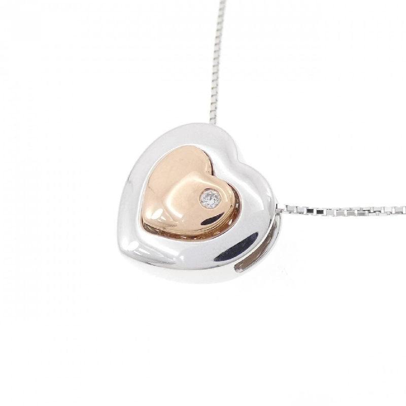 K18WG/K18PG 2WAY Dây chuyền trái tim đính đá kim cương 0.30CT - Hàng hiệu Chính hãng 862484
