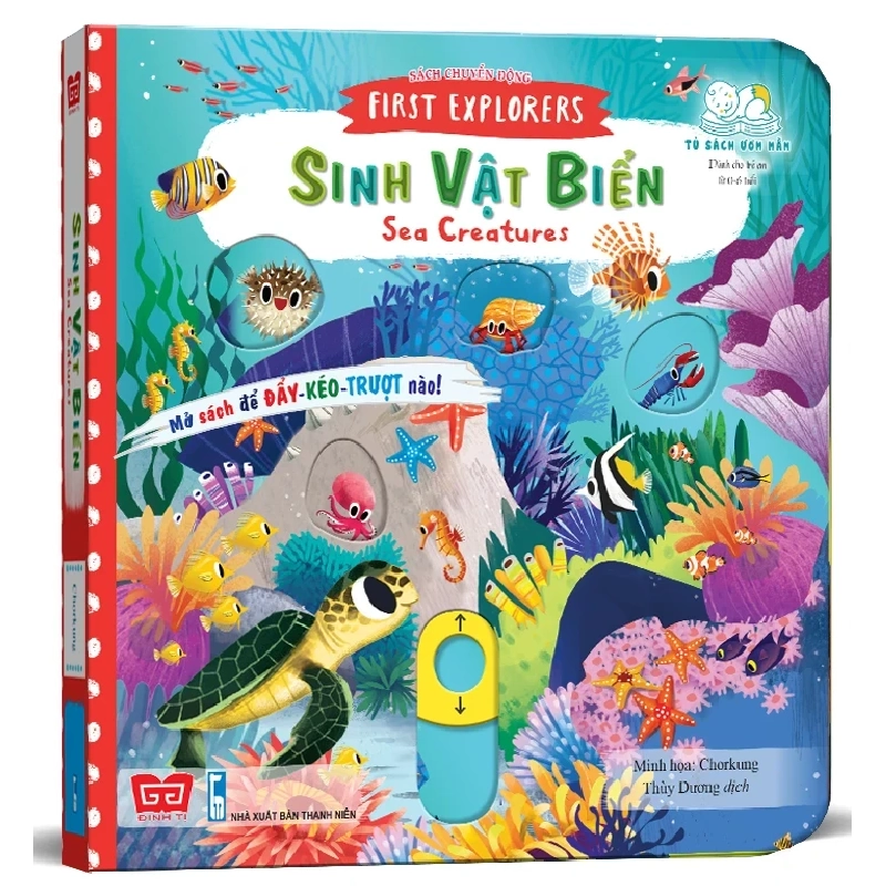 Sách Chuyển Động - First Explorers - Sea Creatures - Sinh Vật Biển - Chorkung 454240