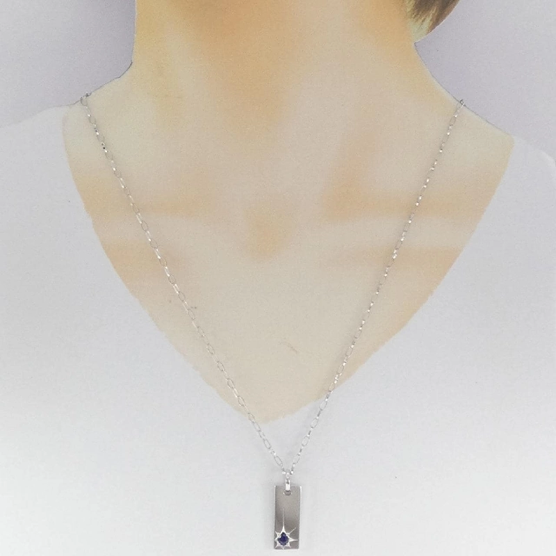 K10WG Sapphire Necklace 0.29CT - Hàng hiệu Chính hãng 848221