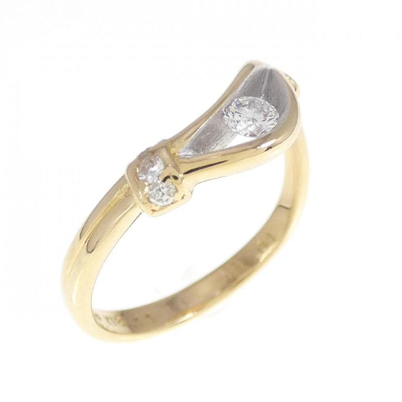 Nhẫn kim cương K18YG/K18WG 0.11CT 672444