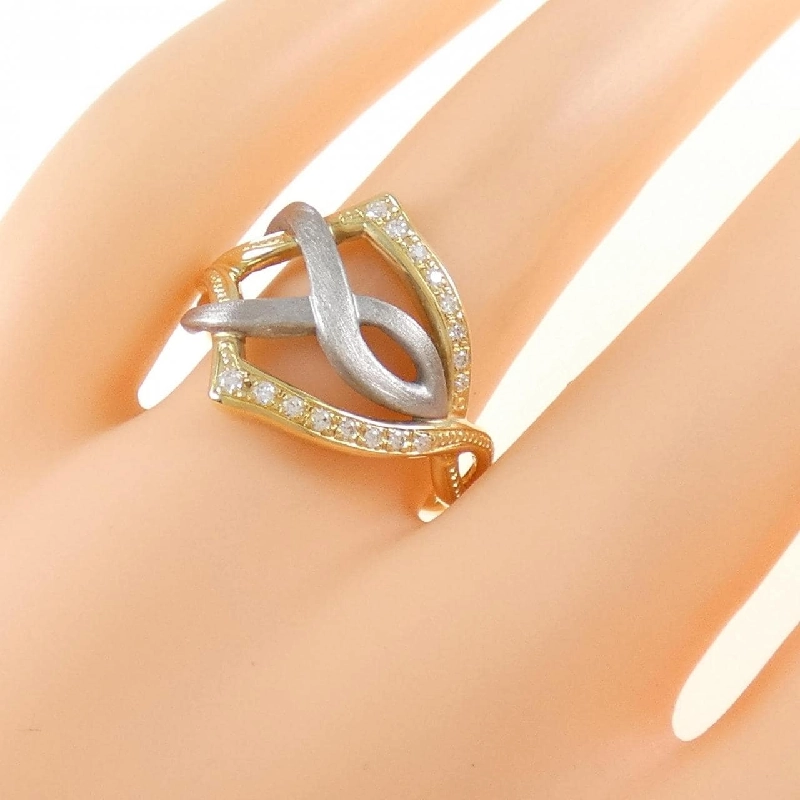 Nhẫn kim cương K18YG/K18WG 0.11CT - Hàng hiệu Authentic 849733