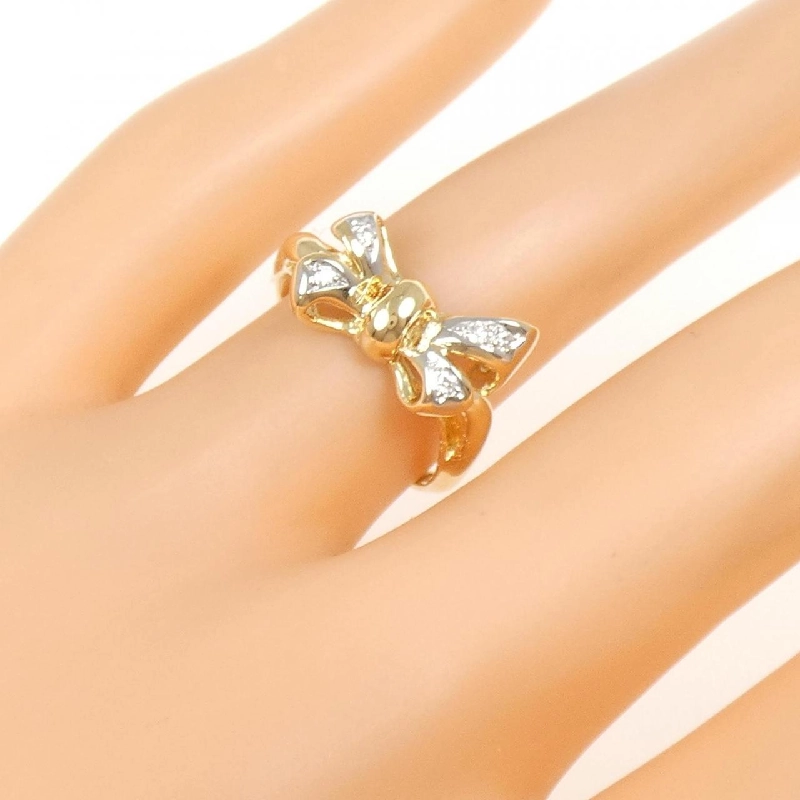 Nhẫn kim cương K18YG/PT900 0.04CT - Hàng hiệu Authentic 855399