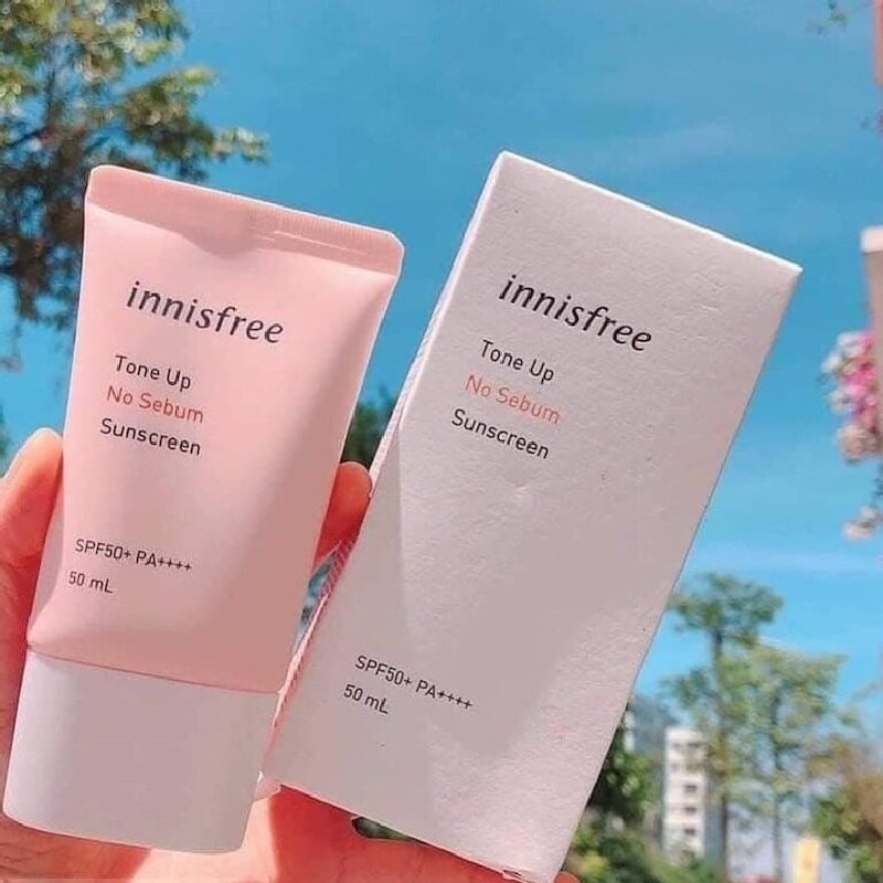 KEM CHỐNG NẮNG INNISFREE TONE UP NO SEBUM - MÀU HỒNG HÀN QUỐC 16877