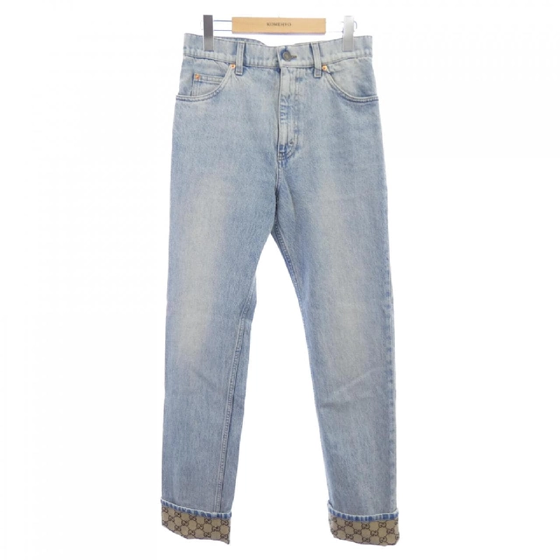 Gucci GG Quần Jeans Denim Wash Turn Up GG Pattern 774078 XDCTN - Hàng hiệu Chính hãng 891428