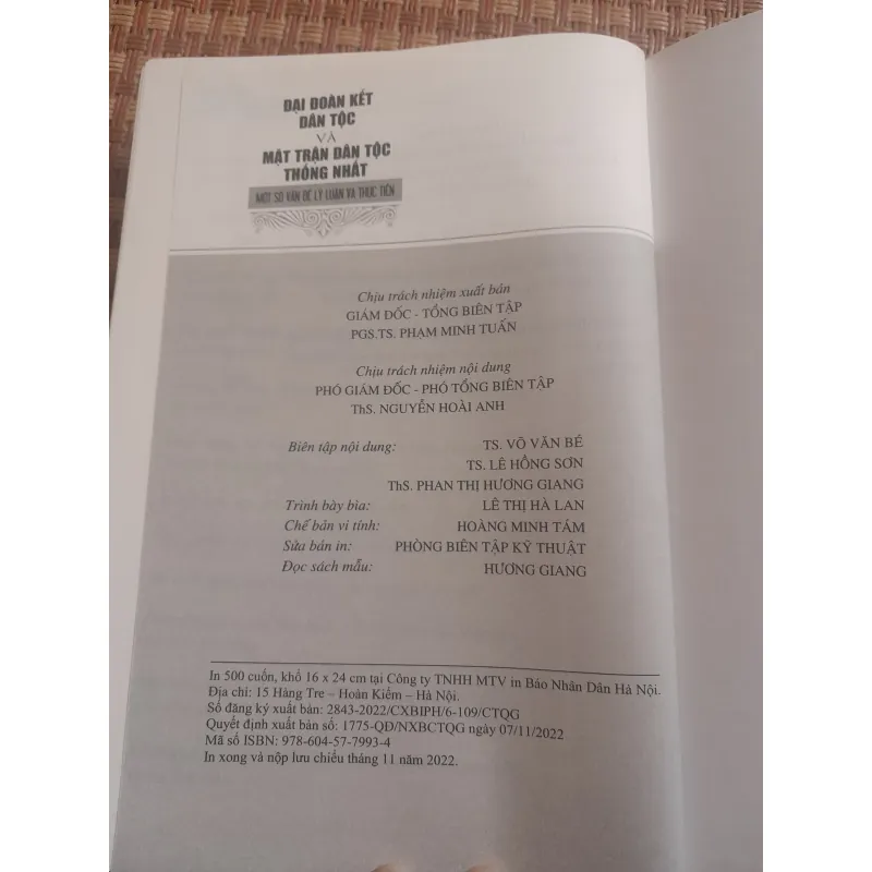ĐẠI ĐOÀN KẾT DÂN TỘC VÀ MẶT TRẬN... 932764