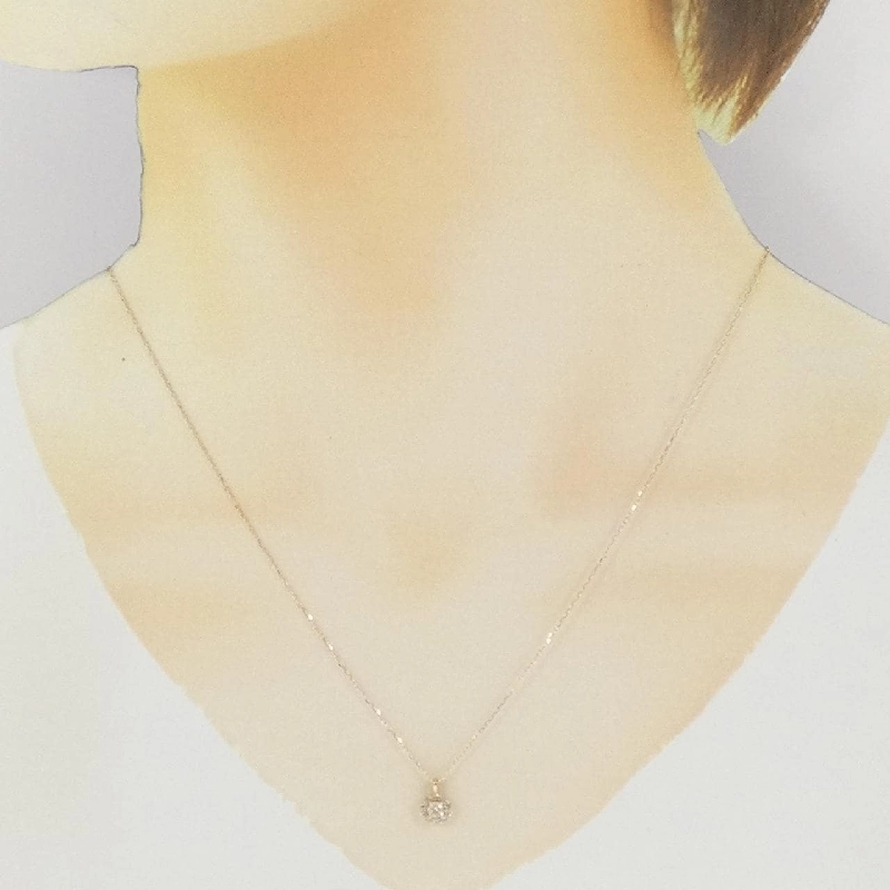 K18PG Dây chuyền kim cương 0.10CT - Hàng hiệu Chính hãng 858898