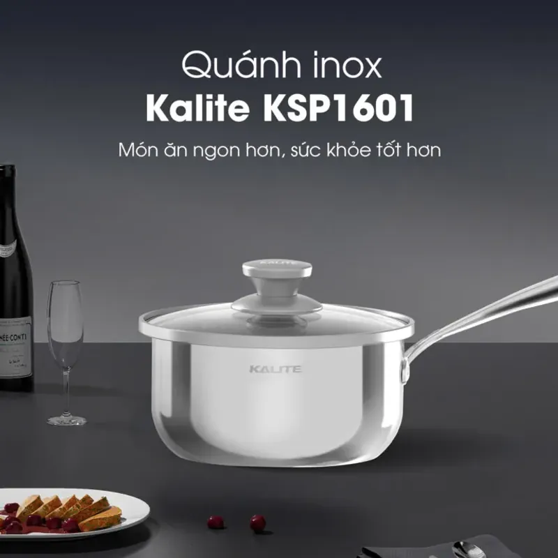 Quánh inox Kalite KSP1601 – 3 lớp cao cấp, truyền nhiệt nhanh, giữ nhiệt lâu 596070