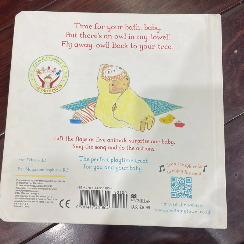 Sách tiếng anh thiếu nhi : THERE ‘s an OWL in my Towel : lift the flap fun : học và chơi 1034663