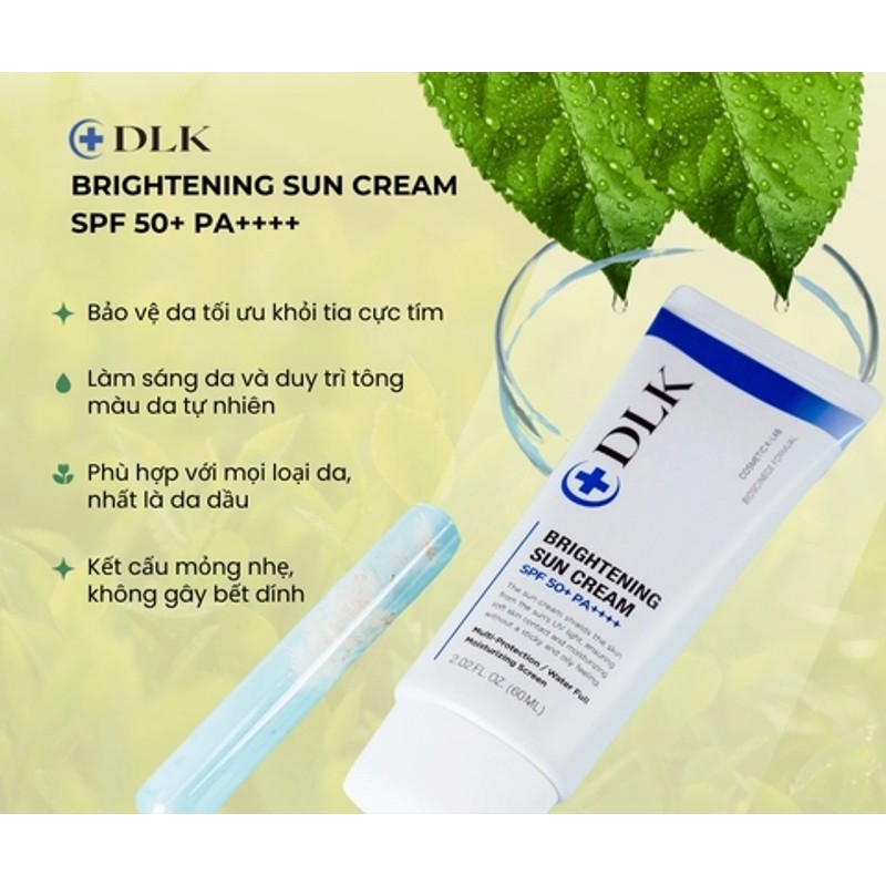 Kem chống nắng DLK Brightening Sun Cream SPF 50+ PA++++ Tube 60ml 193626