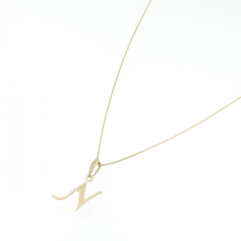 K18YG Chữ cái N Dây chuyền - Hàng hiệu Chính hãng 858445