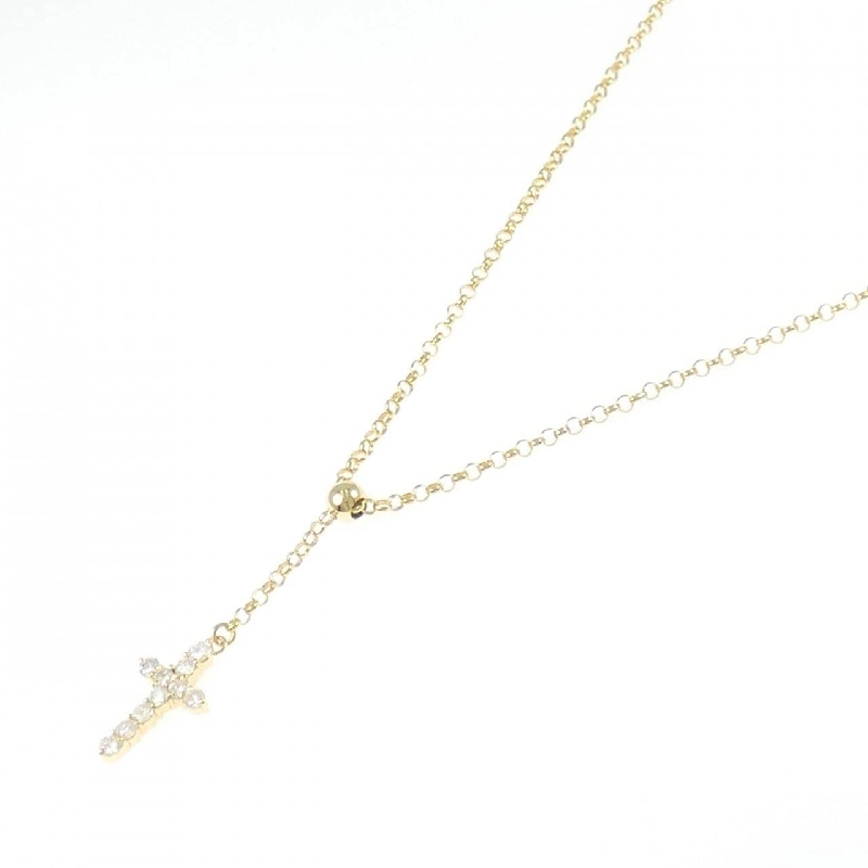 K18YG Dây chuyền kim cương chéo 0.33CT - Hàng hiệu Chính hãng 856585