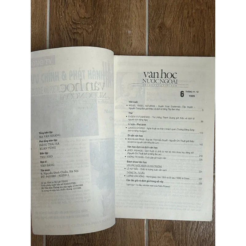 Tạp Chí Văn Học Nước Ngoài - Tổng Hợp Số Năm 1999 (2&6) (Balzac, Thơ Pháp, Prus, Lukacs) 750159