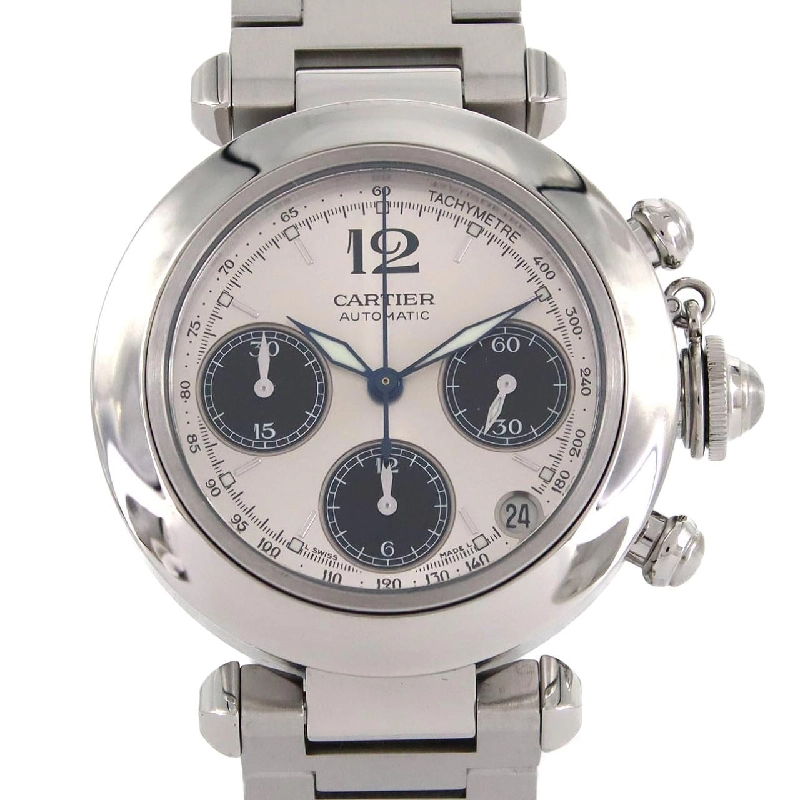 Cartier Pasha C Chronograph W31048M7 SS Automatic - Hàng hiệu Authentic 876733