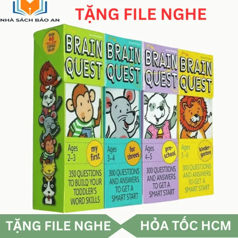 BRAIN QUEST 2 -6 Tuổi trọn bộ kèm file nghe, Bộ thẻ học thông minh của Mỹ 745688
