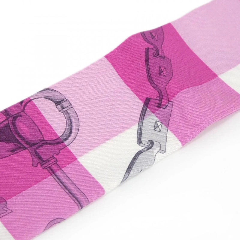 Khăn quàng cổ Hermès MORS ET GOURMETTES VICHY Twilly 063206S 623449