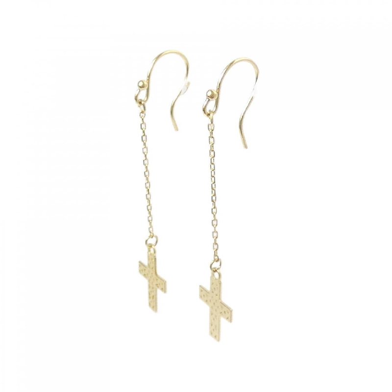K18YG Khuyên tai hình chữ thập - Hàng hiệu Chính hãng 869387