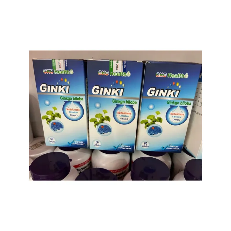 (Hàng CTY mới) Viên uống Ginki-Ginkgo Biloba & Nattokinase nhập khẩu Pháp hộp 60 viên 736048