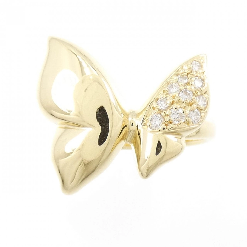 Nhẫn kim cương bướm K18YG 0.14CT 673413