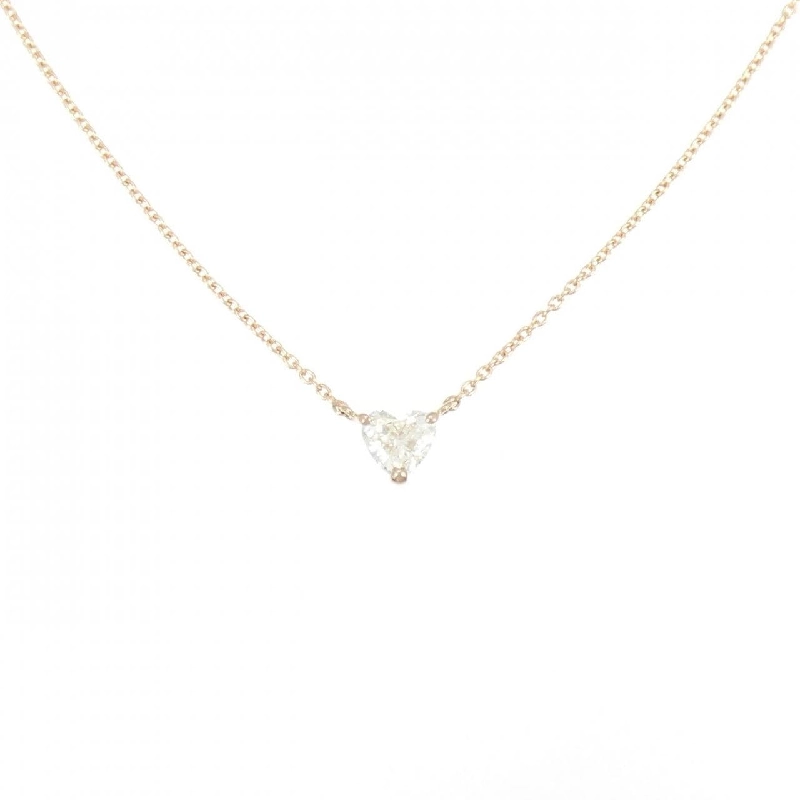 K18PG Dây chuyền kim cương 0.300CT J SI1 hình trái tim - Hàng hiệu Chính hãng 880475