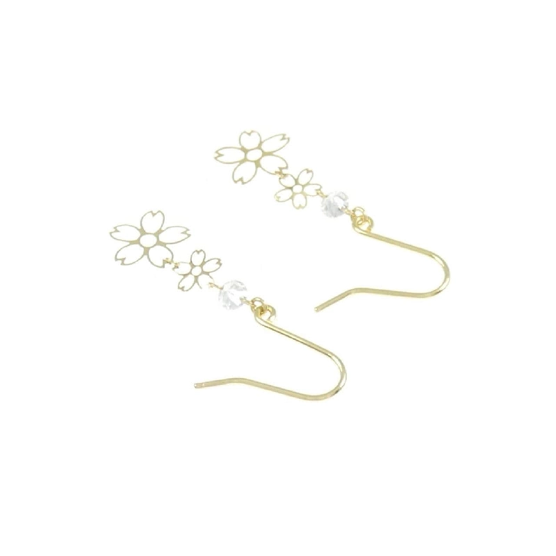 K18YG Bông tai hoa kim cương 0.20CT - Hàng hiệu Chính hãng 873137