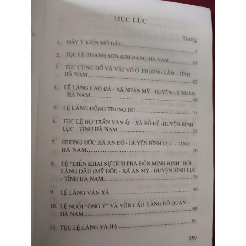 Lệ làng Việt Nam - Hồ Đức Thọ - Xb 1999 - 261 trang LỊCH SỬ - CHÍNH TRỊ - TRIẾT HỌC ANTQ2809 569735