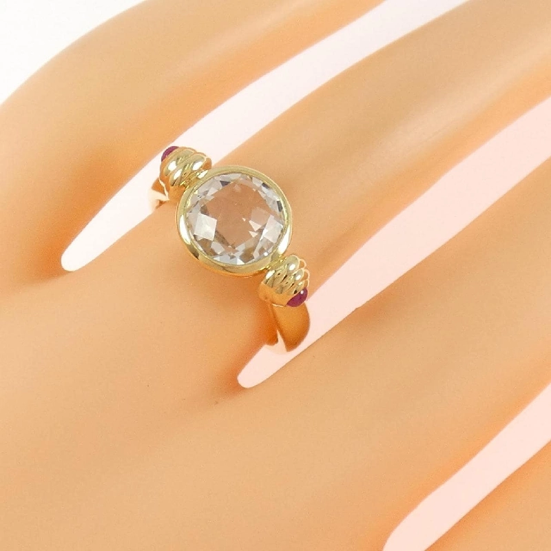 Nhẫn Topaz Trắng K18YG 668405