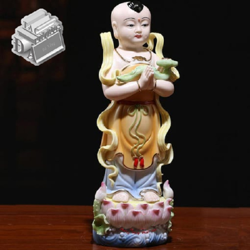 Tượng Đá Tiểu Đồng Tử Cao 50cm Điêu Khắc Tỉ Mỉ - Đẹp Mắt 3527